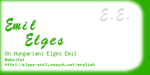 emil elges business card